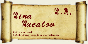 Mina Mučalov vizit kartica